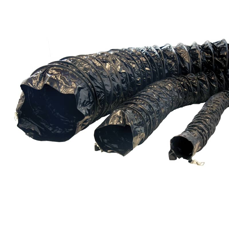 Rubber-Cal "Air Ventilator Black" Ventilation Duct Hose (Fully Stretched), 18-Inch by 25-Feet - 18x300