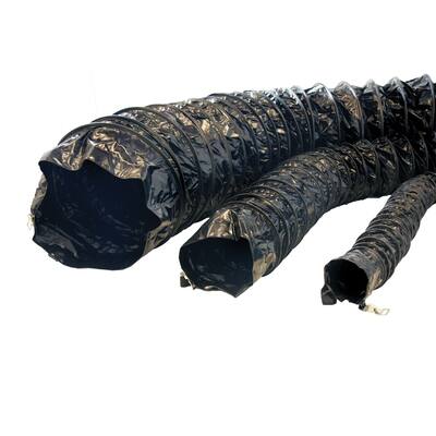 Rubber-Cal "Air Ventilator Black" Ventilation Duct Hose (Fully Stretched), 18-Inch by 25-Feet - 18x300