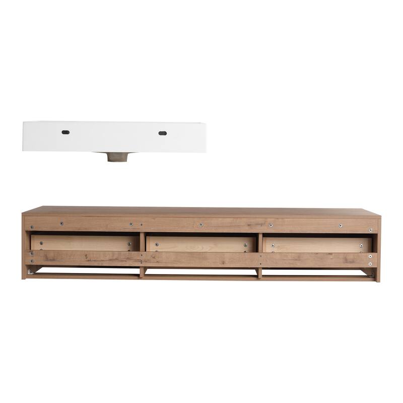 ARTCHIRLY 30/60 Inch Bathroom Vanity with Sink, Floating Bathroom Vanity With Soft Close Drawer