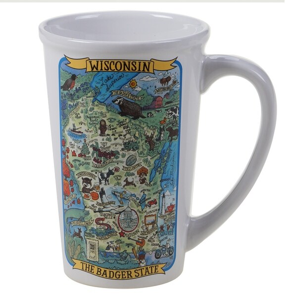 Certified International Wisconsin Souvenir Jumbo Mugs (Set of 6). Opens flyout.