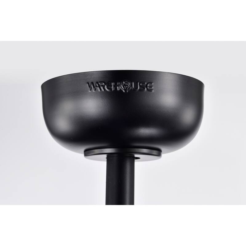 23 Inch Matte Black 6-Light 3-Blades Ceiling Fandelier w Remote