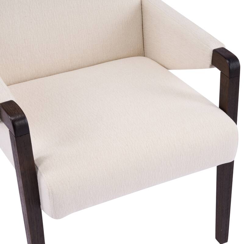 Christopher Knight Home - Set of 2 Mid-Century Modern Upholstered Dining Chair with Rubberwood Frame