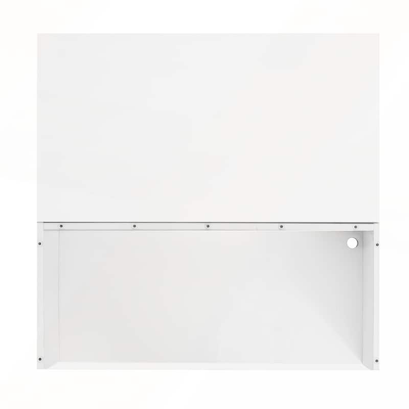 Modern Square Lift-Top Coffee Table with 2 Drawers