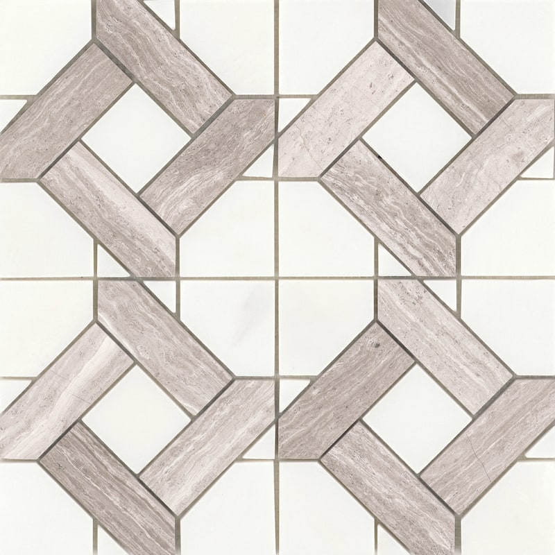 Emser Tile Alluro - 12" x 12" Square Basketweave Mosaic Wall Tile -