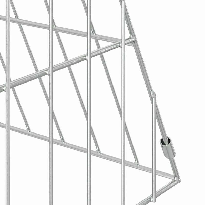 vidaXL Rabbit Cage Silver 650 x 55 x 55 cm Galvanised Steel