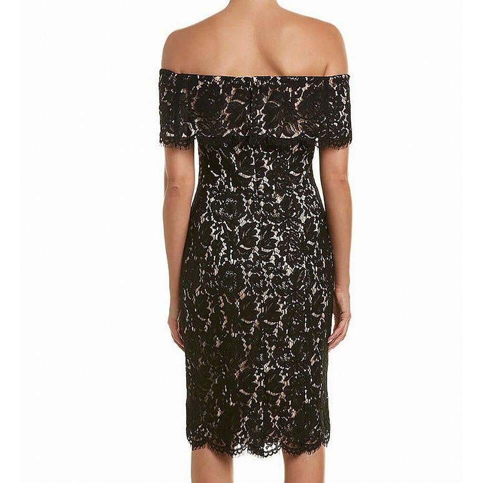 off the shoulder ruffle sheath dress eliza j