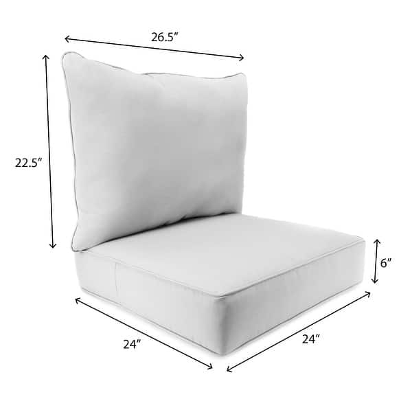 24" x 47" Turquoise Nautical Outdoor Deep Seat Cushion Set with Welt