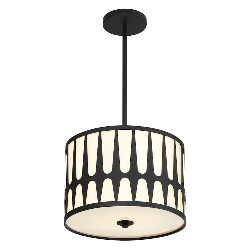 Royston 3 Light Black Pendant - 15'' W x 10.75'' H
