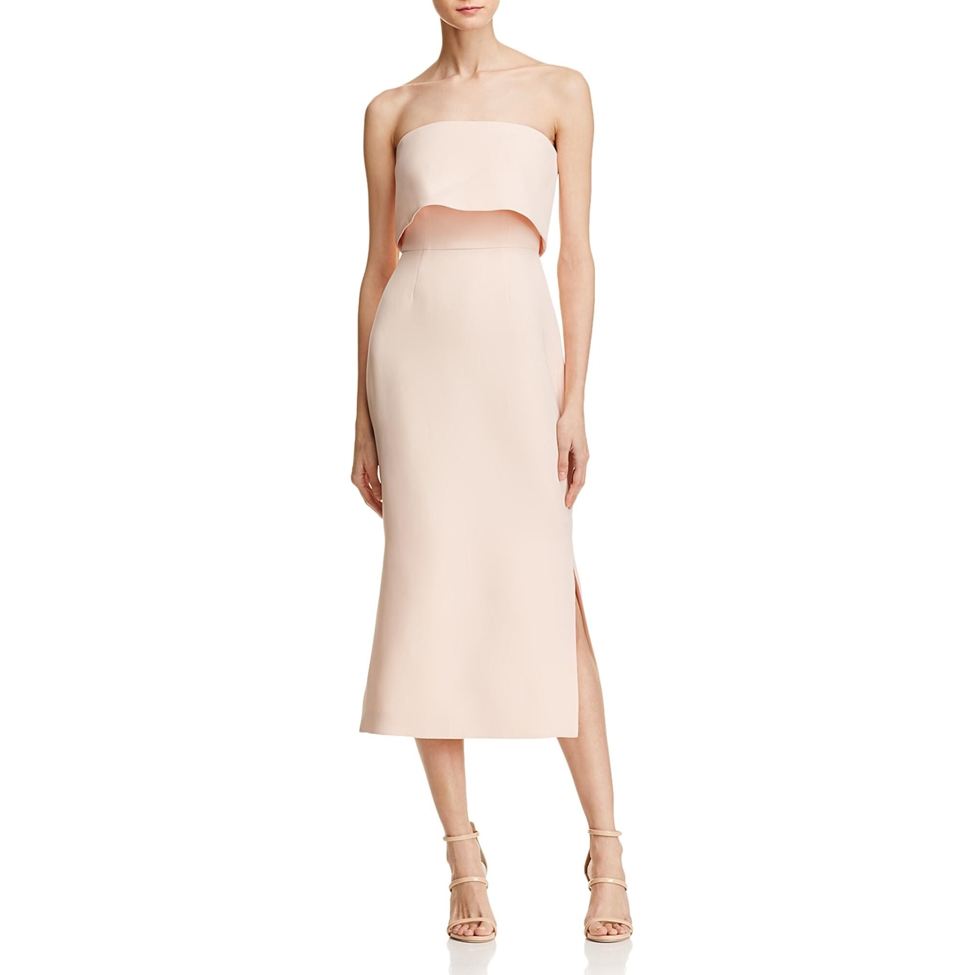 strapless popover dress