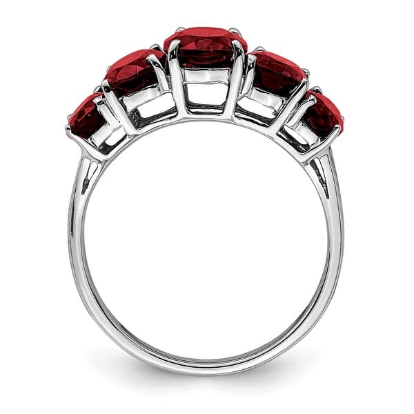 Gem Wt 1ct Sterling Silver Rhodium Plated Diamond & Garnet Pendant Gem Wt 1ct Sterling Silver Rhodium Plated Diamond & Garnet Pendant