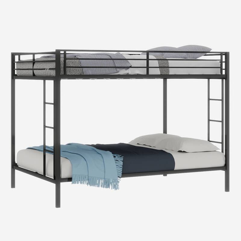 Multi-Functional Metal Bunk Bed, No Box Spring Needed, Bunk Bed Frame for Aldults Dorm Bedroom Guest Room