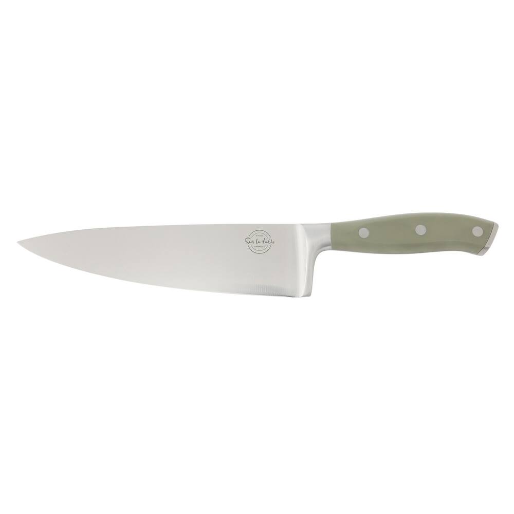 Sur La Table Kitchen Essential German Steel Chef's Knife, 8-Inch Stainless Steel Blade - Forged Full Tang