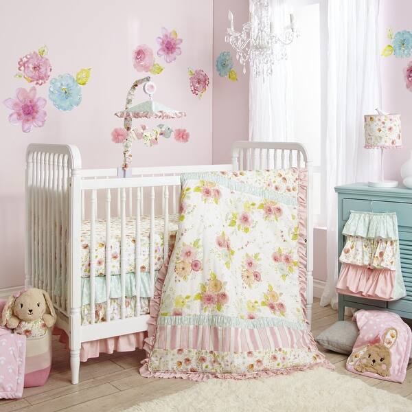 Shop Lambs Ivy Sweet Spring Pink White Garden Floral Nursery 7