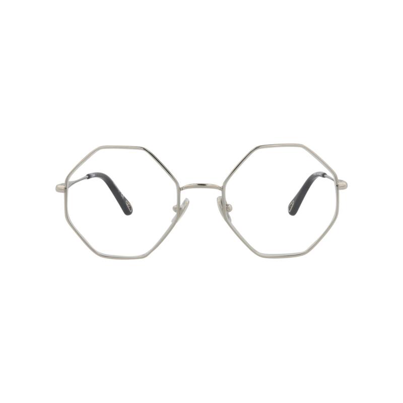 Chloé Square-Frame Metal Optical Frames - Silver Silver Transparent - Silver