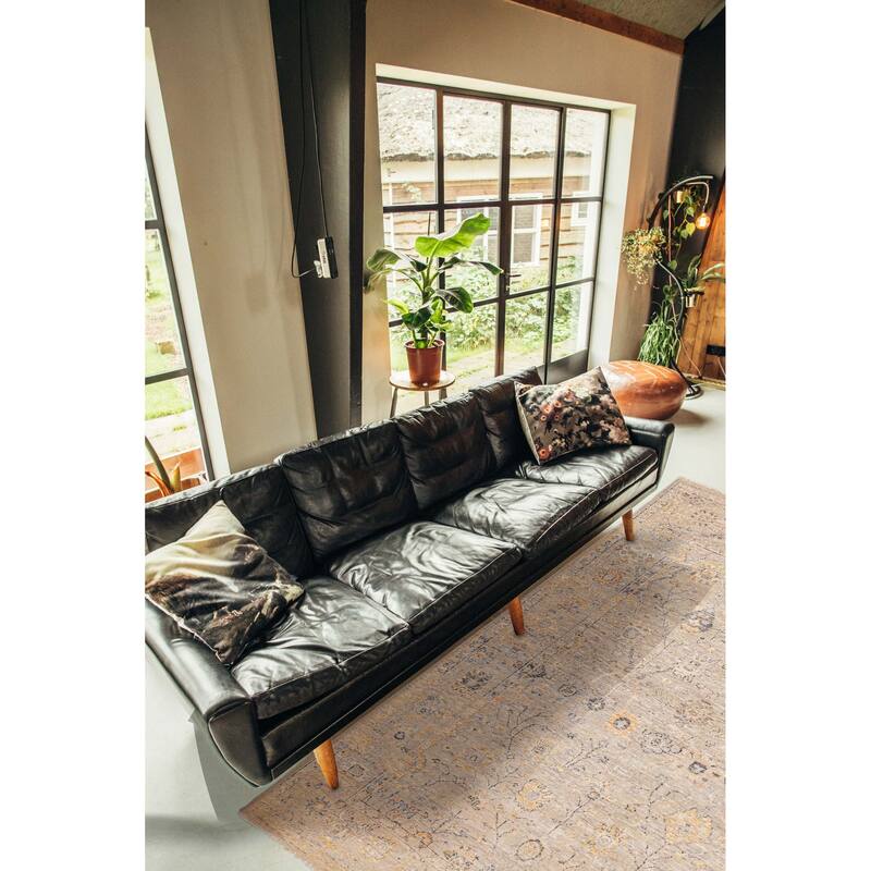 ECARPETGALLERY Hand-knotted Modern Oushak Light Grey Wool Rug - 7'10 x 9'7