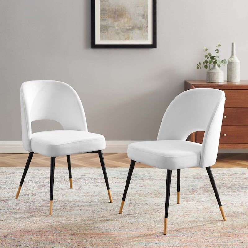Rouse Performance Velvet Dining Side Chairs (Set of 2)