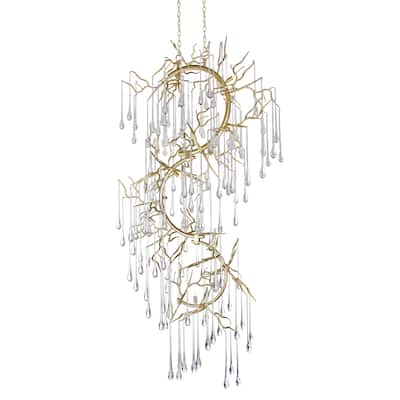 Anita 12 Light Chandelier With Gold Leaf Finish - Gold Leaf