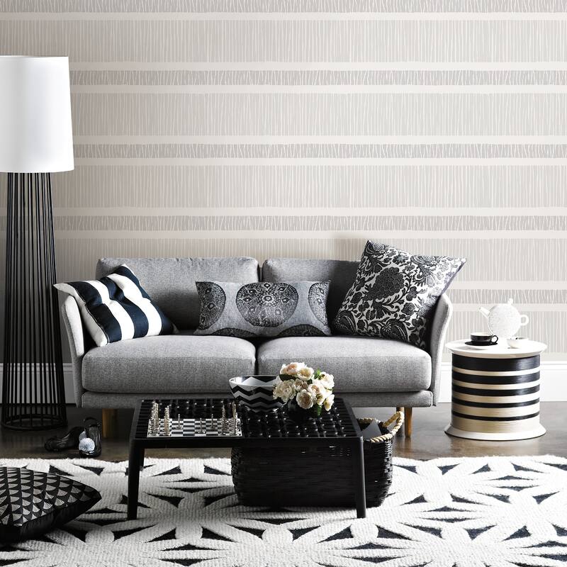 A-Street Prints Gravity Grey Stripe Wallpaper