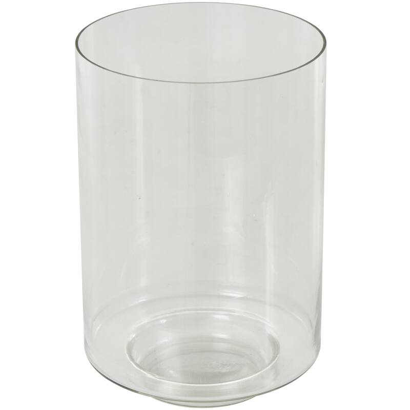 Glass Wide Vase - Clear - Roche River Decor - Clear - 6"W, 9"H