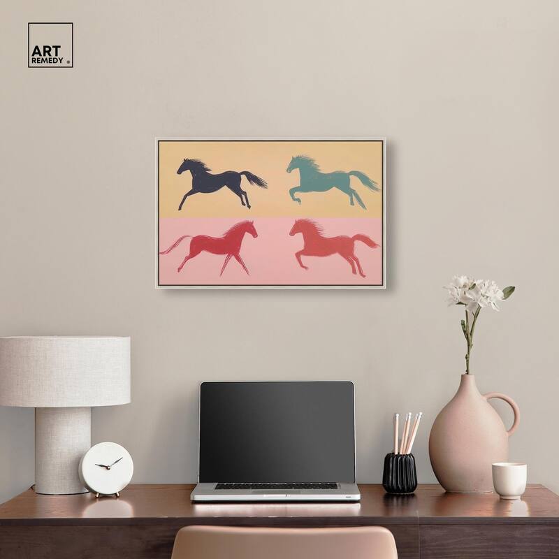 Galloping Quartet Canvas by Art Remedy