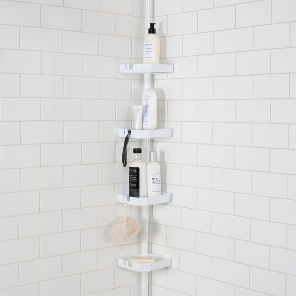 Bath Bliss 4 Tier Tension Corner Shower Organizer Caddy On Sale