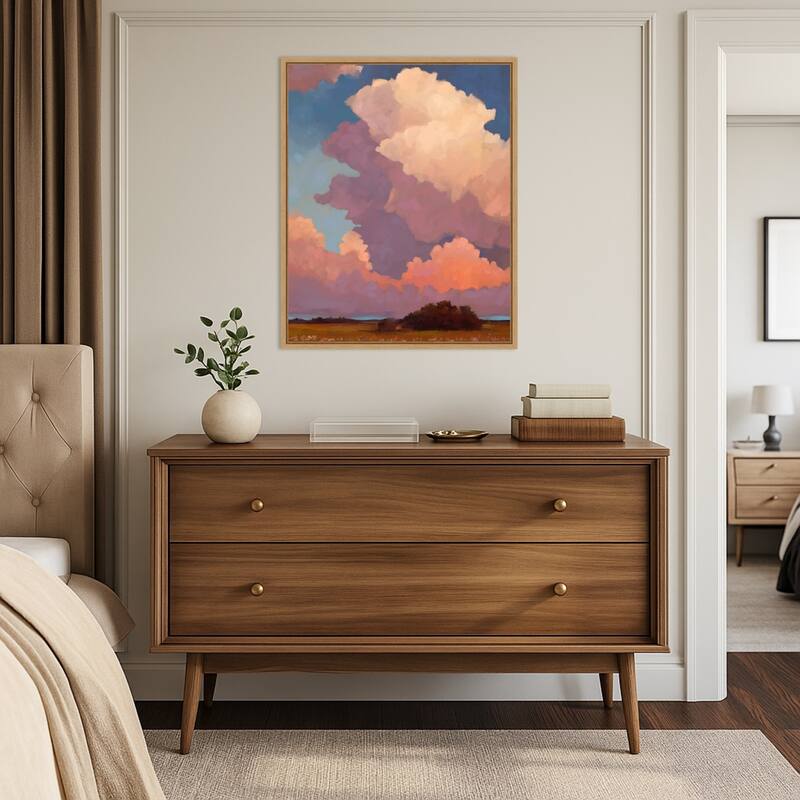 Landscape Light in the Clouds by Mary Sparrow Framed Canvas Wall Art Print