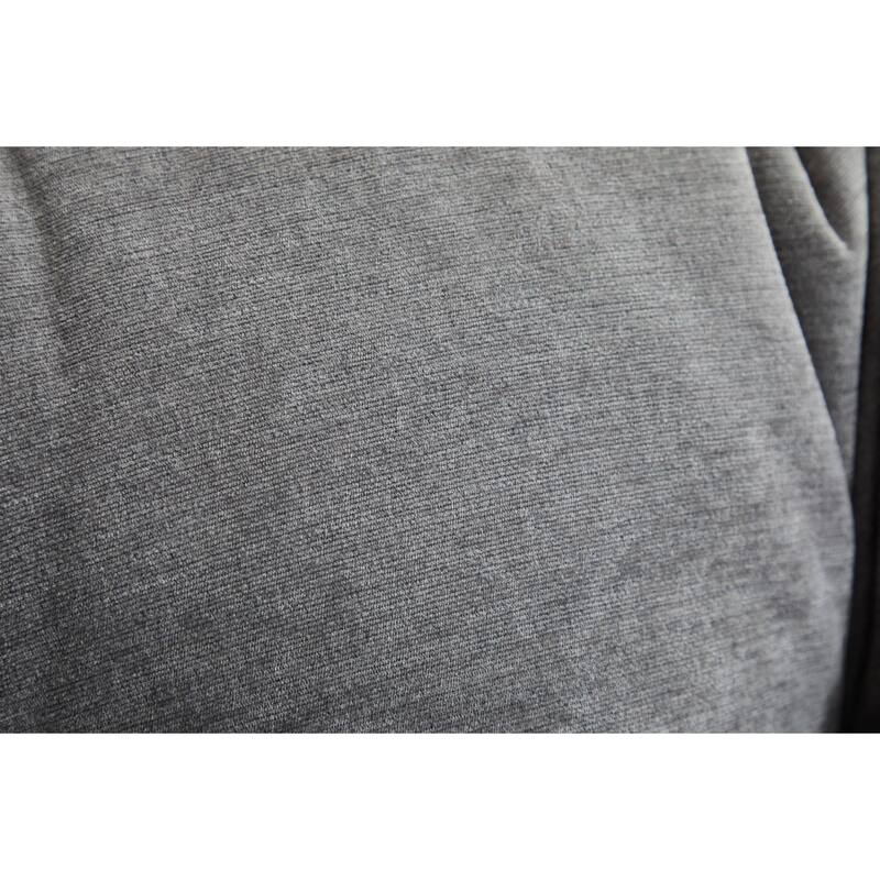 Dark Grey 37" Swivel Barrel Chair with Large Cushion