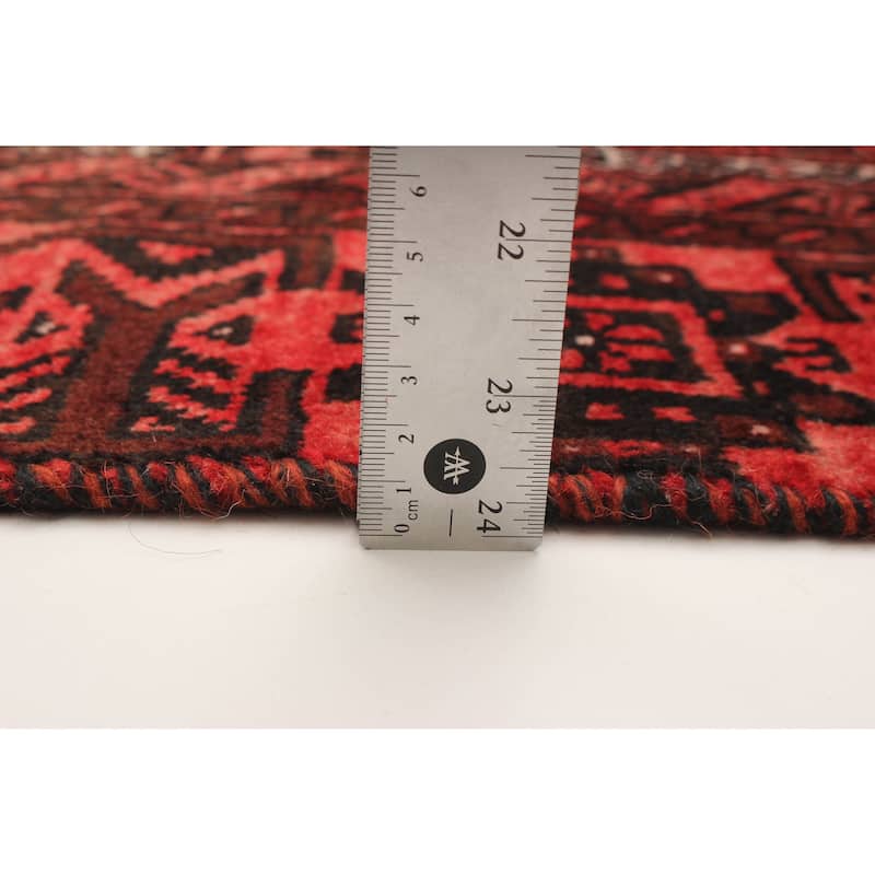ECARPETGALLERY Hand-knotted Baluch Red Wool Rug - 3'1 x 6'2