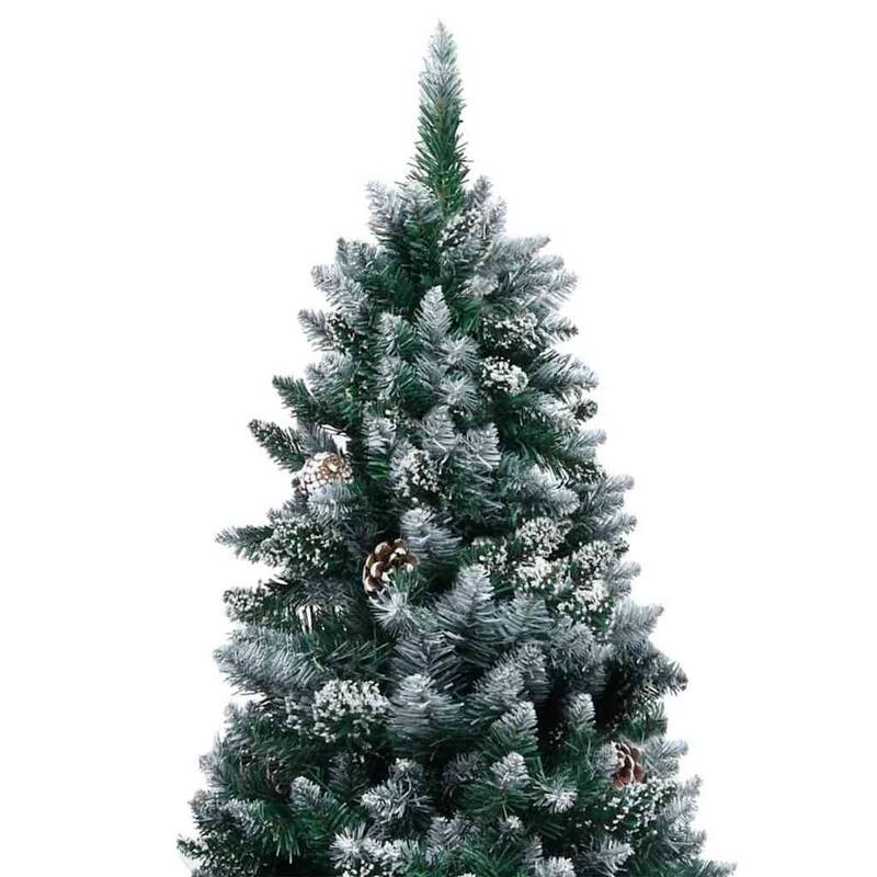 vidaXL Artificial Christmas Tree Green 70.9" PVC and Steel and Plastic