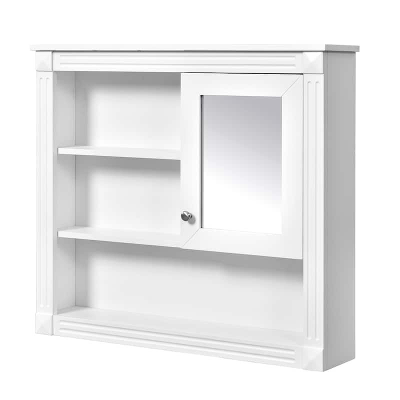 Roomfitters 32" Wall Cabinet with Mirror, Medicine Cabinet with 4 Shelves and Adjustable Storage, Over Toilet Organizer