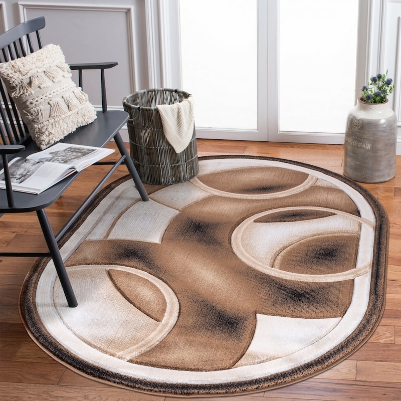 Glamour Dark Brown/Black Polypropylene Area Rug