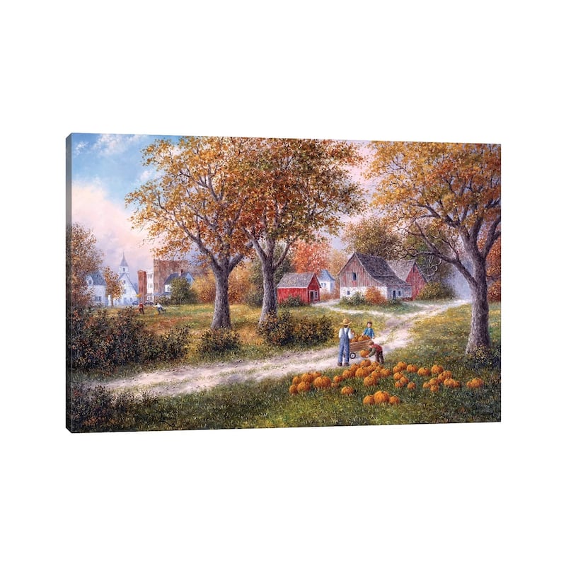 iCanvas "Pumpkin Harvest" by Dennis Lewan Canvas Print