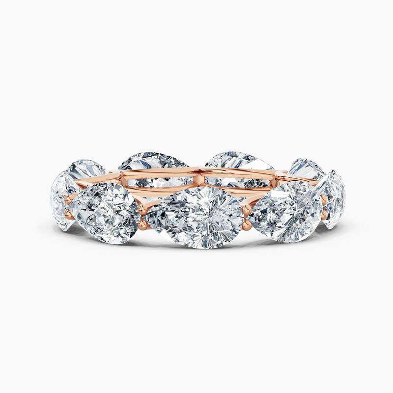 Auriya 14k Gold Pear East-West Lab Grown Diamond Eternity Band 1.70 - 6.75 ct. tw. (F-G, VS) - 6.75 ct. wt. - 6.5 - Rose