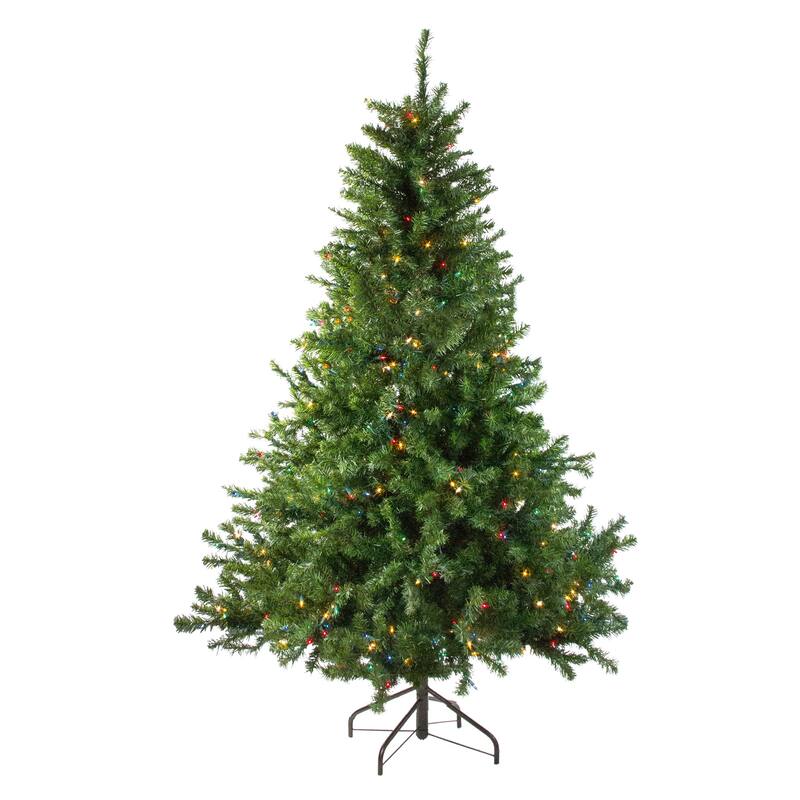 5' Medium Canadian Pine Artificial Christmas Tree Multicolor Lights - 5 Foot