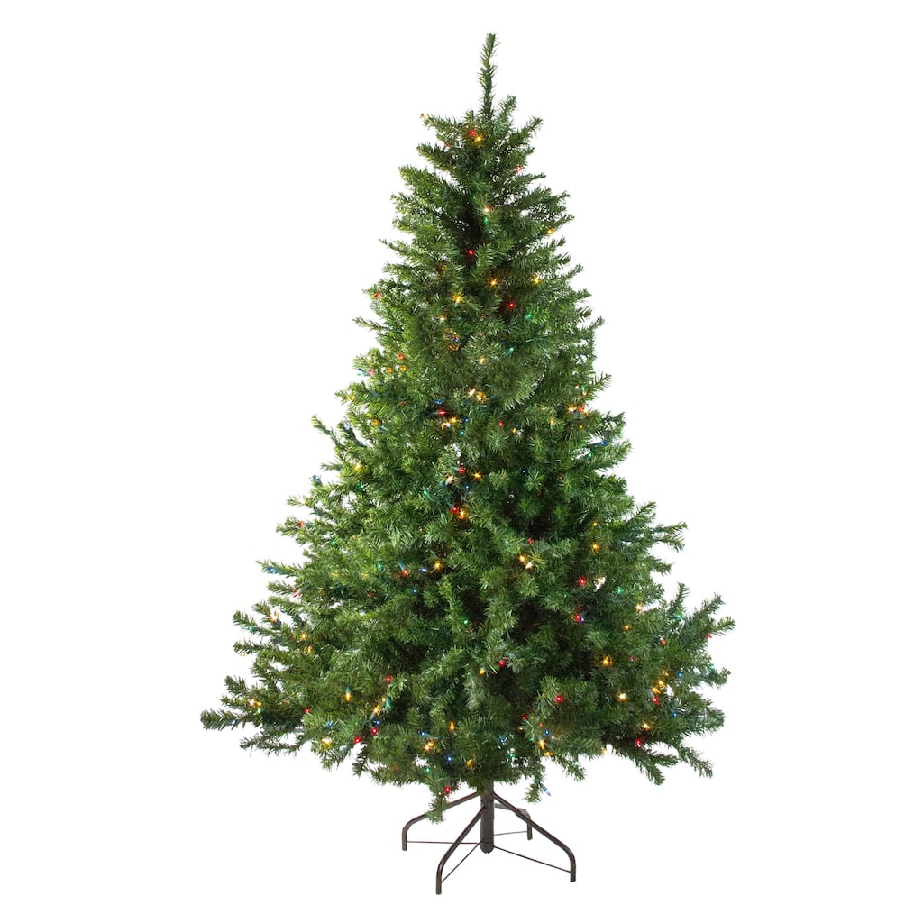 5' Medium Canadian Pine Artificial Christmas Tree Multicolor Lights - 5 Foot