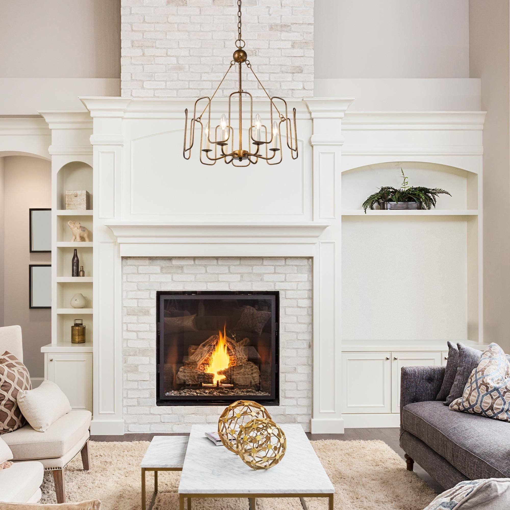 Luray Mid-Century 6-Light Drum Chandelier Pendant