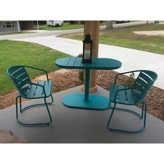 Santa Monica Outdoor 3-Piece Oval Bistro Chat Set by Christopher Knight Home