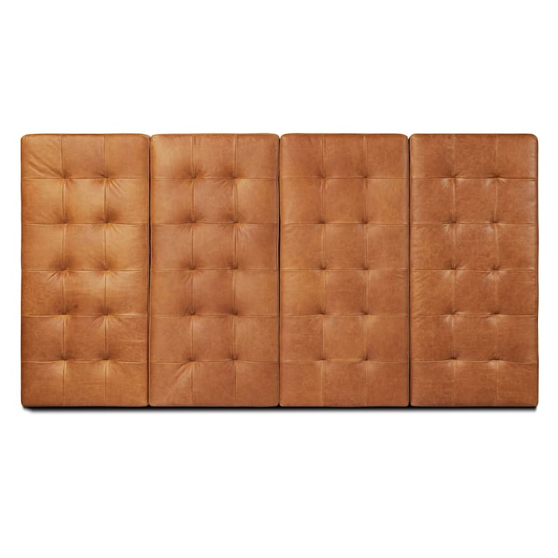 Poly and Bark Napa Leather Headboard - Full Grain Genuine Italian Leather