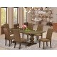 preview thumbnail 33 of 44, 7-Pc Kitchen Dinning Set with Rectangle Table and Parson Chairs - Distressed Jacobean Finish (Color Option) LAEL7-77-18