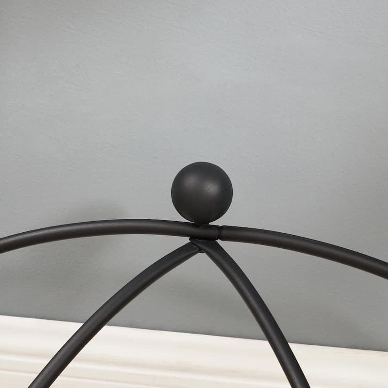 Console Coffee Table with Tempered Glass Surface and Sturdy Construction