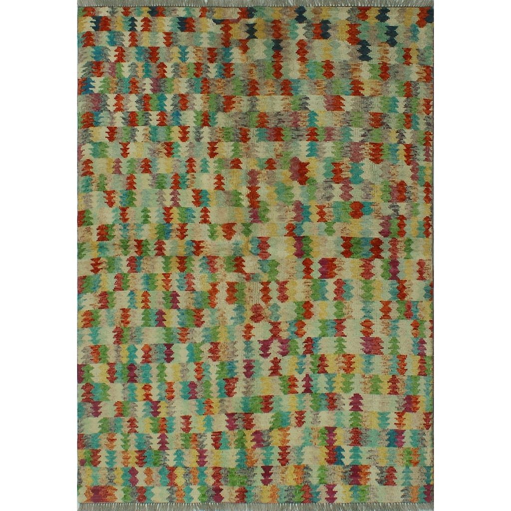 Balochi Radnor Ivory/Rust Rug - 4'9" x 6'7"