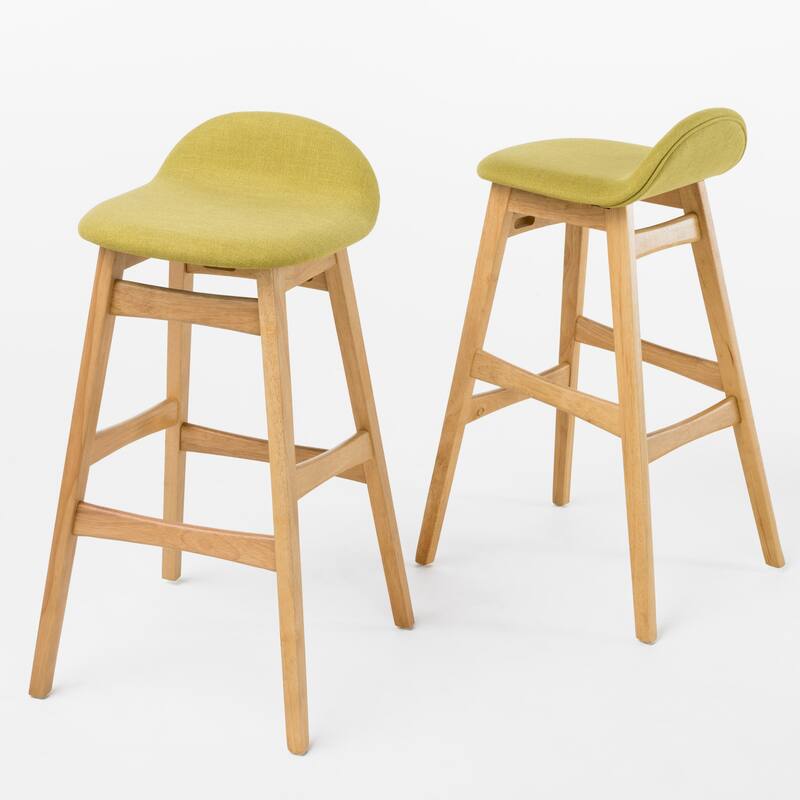 Carson Carrington Viborg 35-inch Green Fabric Bar Stool (Set of 2) by Christopher Knight Home