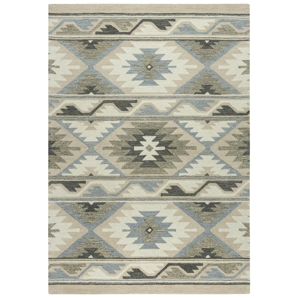 Alora Decor Sedona Southwest Geometric Hand-tufted Wool Rug