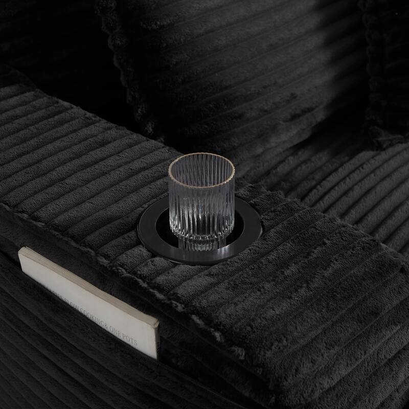 Rossetta 47'' Modern Comfortable Unique Cushion Design Cushioned Compression Corduroy Sofa with Spacious Depth