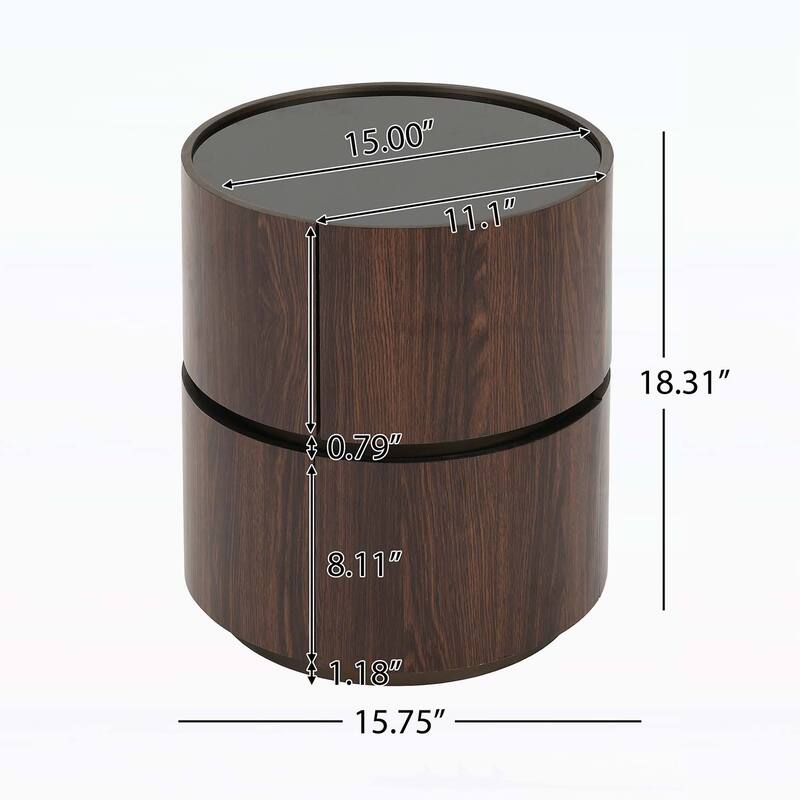Double - Layer Storage Round Side Table with Unique Design for Living and Working Spaces
