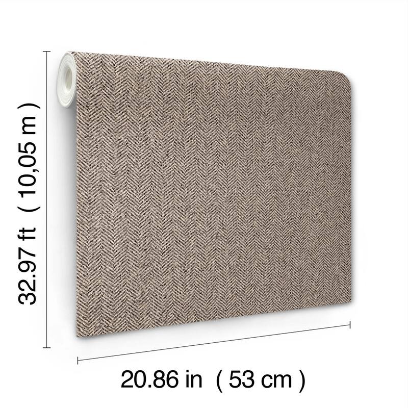 York Wallcoverings Tailored Chevron Latte Wallpaper