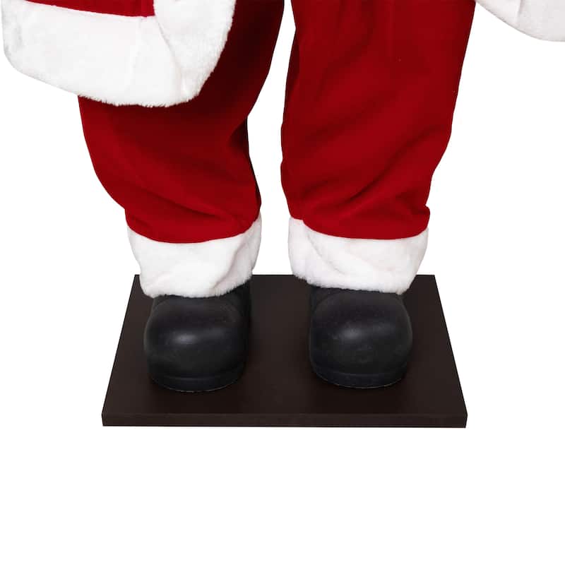 African American Standing Santa Claus with Presents Christmas Decoration - 5'