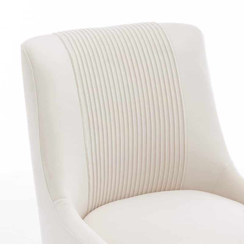 Modern Contempoary Velvet Dining Chair Set of 4 with Metal Frame Legs and Back Pull