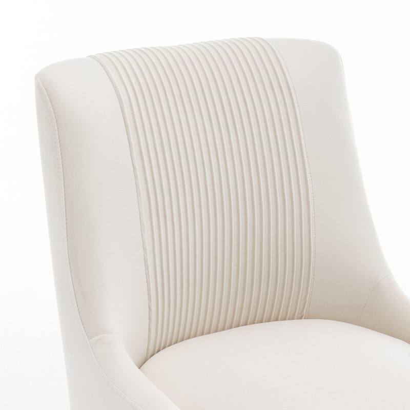 SEYNAR Contempoary Velvet Dining Chair Set of 6 with Metal Frame Legs and Back Pull