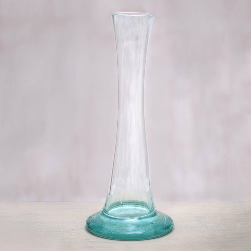 Novica Handmade Through You Blown Glass Vase
